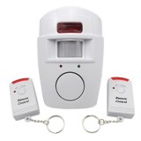 Wholesale - 105dB Security Alarm Siren with IR Motion Detector and Dual Arm/Disarm Remote Keychains