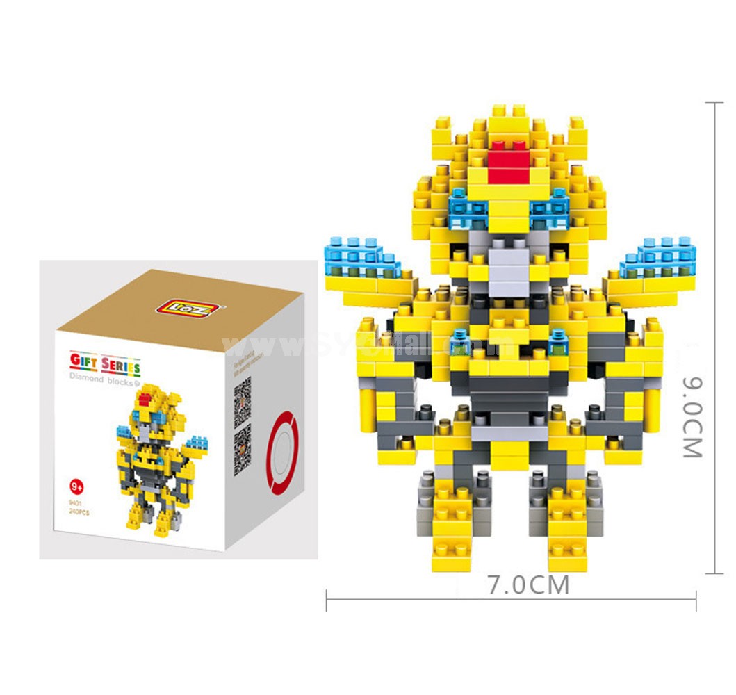 LOZ DIY Diamond Blocks Figure Toy Transformation Toy Bumblebee 9401