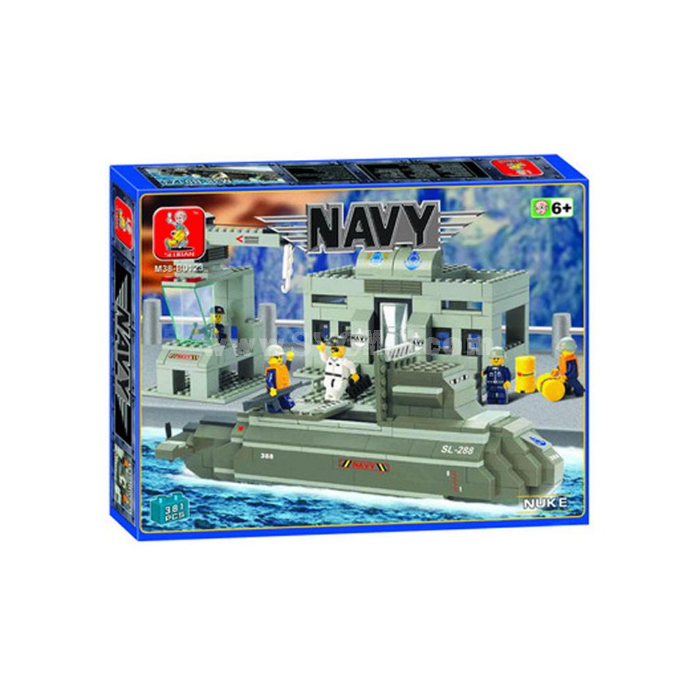 Sluban DIY Blocks Blocks Toys Naval Fleet Submarine B0123