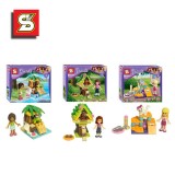 wholesale - Girl Friends Scene Block Mini Figure Toys Compatible with Lego Parts 3Pcs Set SY151