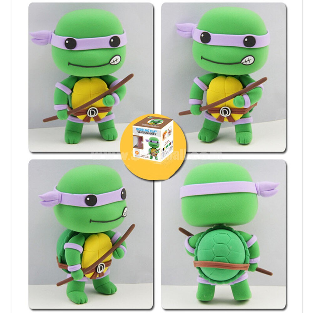 DIY Colorful Modeling Clay Ninja Turtles Figure Toy Donatello BN9990-1
