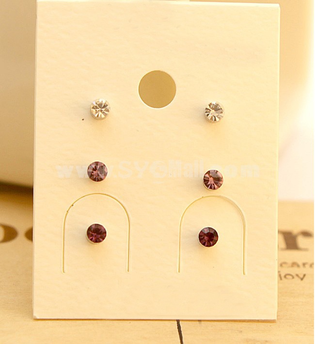 Wanying Exquisite Crystal Imported Stud Earrings