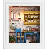 Wholesale - Wooden DIY Handmade Self-Assemble 3D Mini House Frame -- W002 Leisurely Lunch