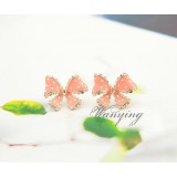 Wholesale - Wanying Bowknot Lovely Alloy Stud Earrings 