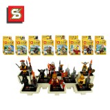 wholesale - The Castle Knights Figure Toys with Skull Man Blocks Mini Figure Toys Compatible with Lego Parts 8Pcs Set SY175