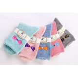 Wholesale - 10pcs/Lot Cartoon Women Winter Thickened Woolen Socks Room Socks -- Single Butterfly Mixed Colors