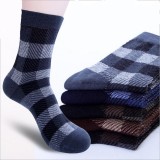 Wholesale - 10pcs/Lot Men Cotton Socks Men Formal Socks Checks Pattern Mixed Colors