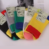 Wholesale - 10pcs/Lot Men Summer Thin Bamboo Fiber Socks Color Contrast Mixed Colors