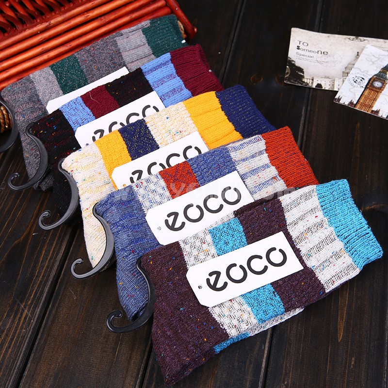 10pcs/Lot Harajuku Style Vintage Women Cotton Socks Solid Color Stripe Pattern Mixed Colors