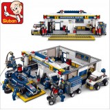 Wholesale - Sluban DIY F1 Racing Car Blocks Mini Figure Toys Compatible with Lego Parts 741Pcs B0356
