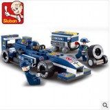 Wholesale - Sluban DIY Racing Car Series Oil Tank Blocks Mini Figure Toys Compatible with Lego Parts 196Pcs B0351 
