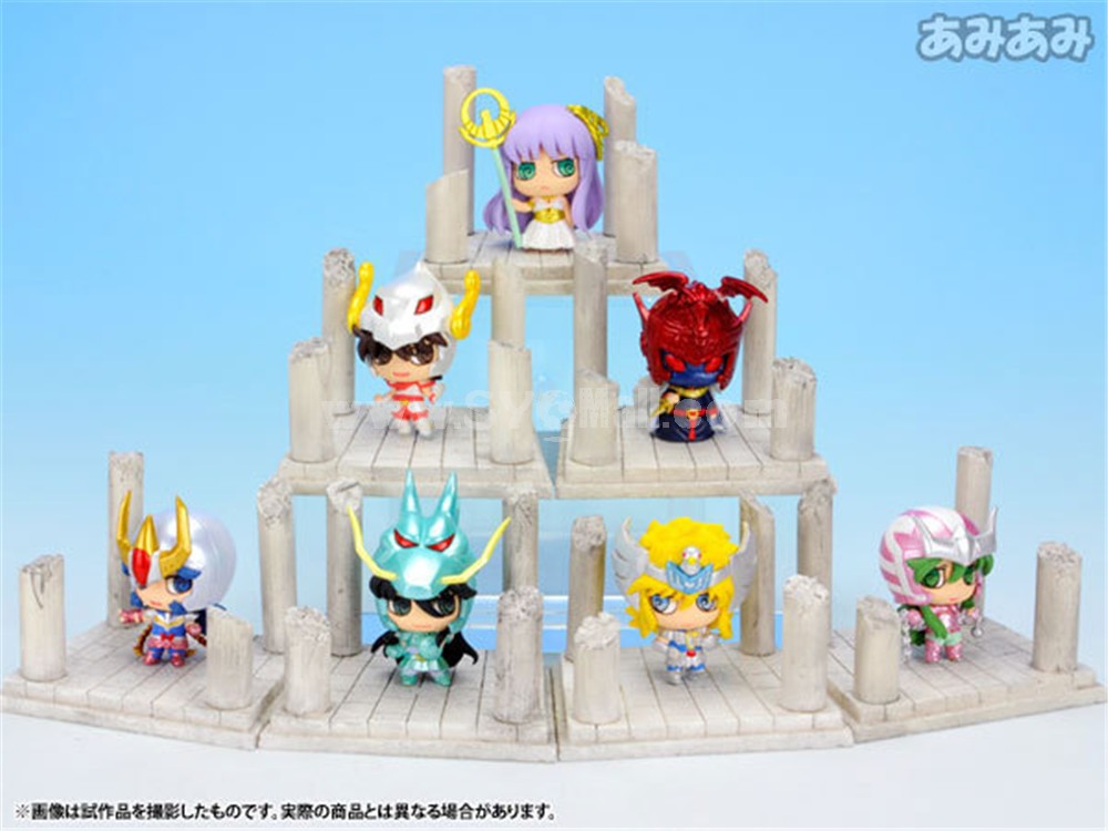 Anime Saint Seiya Egg Box Q Version Gold Zodiac Action Figures Toys 7Pcs Set Q235