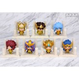 Wholesale - Anime Saint Seiya Egg Box Q Version Gold Zodiac Action Figures Toys 7Pcs Set Q236