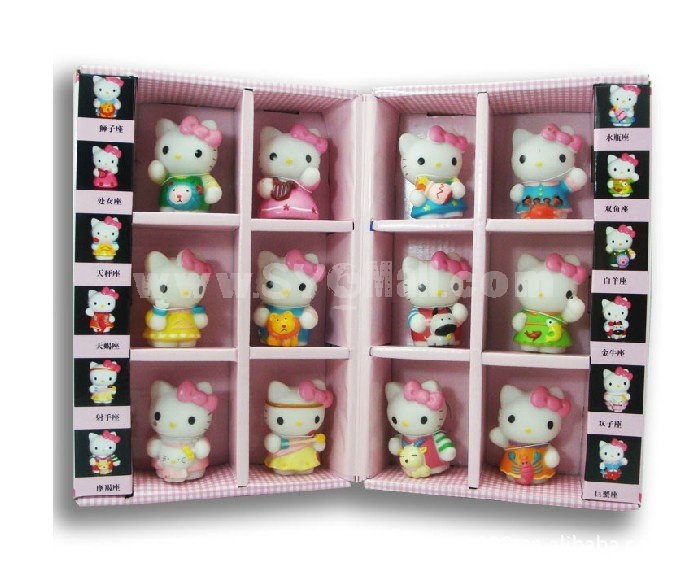Hello Kitty 12 Constellation Mini PVC Action Figures Toys 12Pcs Set