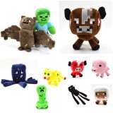 Wholesale - Minecraft Steve Zombie Enderman Creeper Plush Toys Stuffed Animals 10Pcs Set