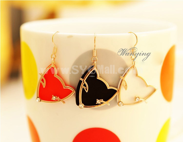 Wanying Stylish Exaggerate Fox Face Drop Earrings