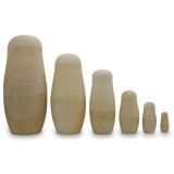 wholesale - 6pcs Set Unpainted Blank Wooden Nesting Dolls 15cm/6" Tall, DIY Your Own