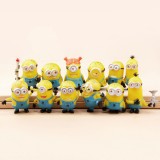 wholesale - 12 X DESPICABLE ME The Minions Family PVC Action Mini Figure Toys 3-4cm/1.2-1.6inch Tall