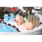 Wholesale - Mini Garden Piggy Action Figures Toy 3Pcs Set