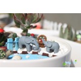 Wholesale - Mini Garden Elephant Action Figures Toy 3Pcs Set