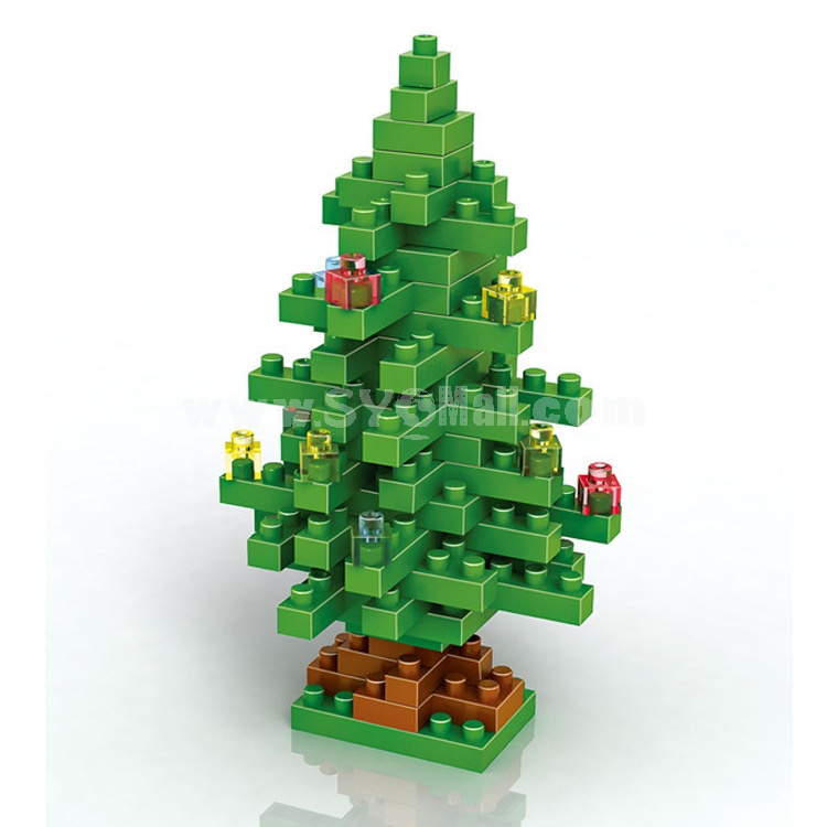 DIY LOZ Christmas Tree Assembly Blocks Figure Toy 