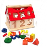 Wholesale - Wooden Toy House Digital Home Education Toy YX087