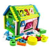 Wholesale - Wooden Toy House Geometry Home Disassembling Combination Education Toy