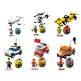 Wholesale - Wange Traffic Twisted Egg Blocks Mini Figure Toys Compatible with Lego Parts 6Pcs Set 6501-6506