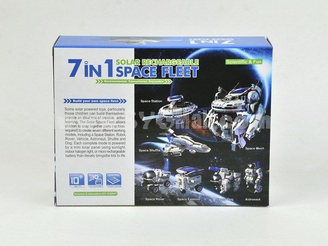 7 in 1 Solar Power Rechargeable Space Fleet Model Toy