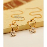 Wholesale - Wanying Stylish Crystal Rose Gold Drop Earrings