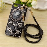 Wholesale - The Chain Of Beads Neck Point Drill Apple iPhone6/6plus Protection Cell Phone Cases