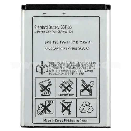 New Standard Battery For Sony Ericsson BST-36 750mAh