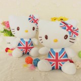 Wholesale - Lovely Hello Kitty British Flag Style Doll Plush Toy 20cm/7.8inch