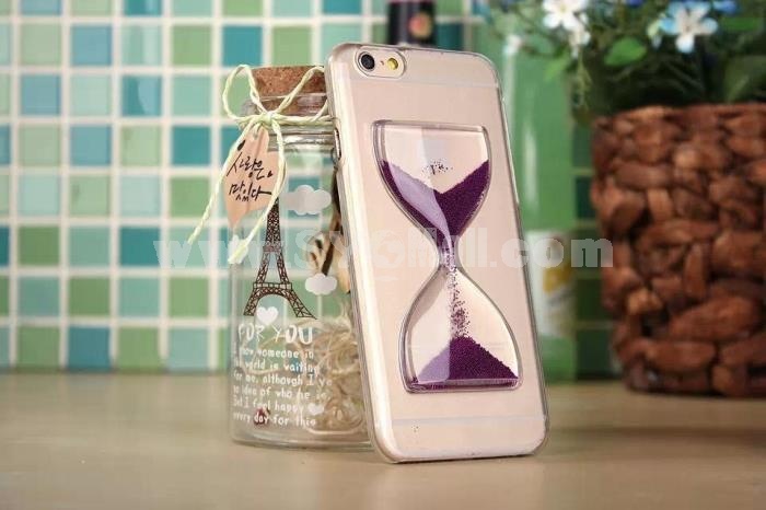 Crystal Creative Design Liquid Hourglass PC Hard Case Diamond Skin Cover For Apple iPhone 6