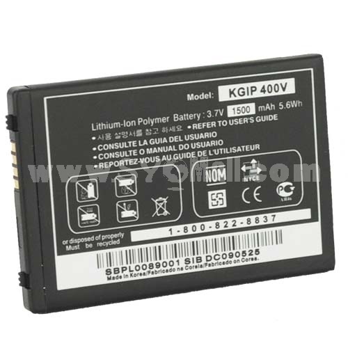 400V 1500mAh High-quality Replacement Battery for LG GM750/GT540/GX200/GX500