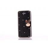 Wholesale - Rabbit Head Leather Diamond Bling Flip Glitter Book Wallet Case Cover For Apple iPhone 6 /6 Plus