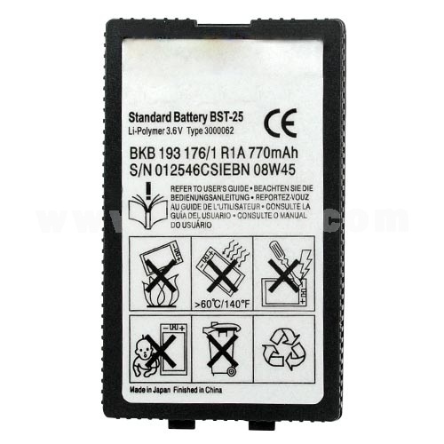 New Standard Battery For Sony Ericsson BST-25 770mAh