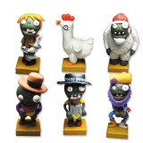 wholesale - 6 x Plants vs Zombies Toys Call of Juarez Series Game Role Figures Display Toy Polymer Clay Decorations 