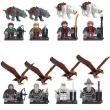 wholesale - Lord of the Ring Block With animals Mini Figure Toys Compatible with Lego Parts 8Pcs Set 78036
