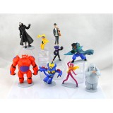 wholesale - Big Hero 6 Baymax Action Figures Toy 9Pcs Set 6-10cm/2.3-3.9inch