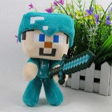 Wholesale - MineCraft My World Steve With Sword Doll Plush Toy 18cm/7inch