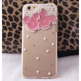 Wholesale - Hundromi 3D Bling Crystal Diamond Pearl Mickey Mouse Design Diamond Case Cover for iPhone 6 /6 Plus