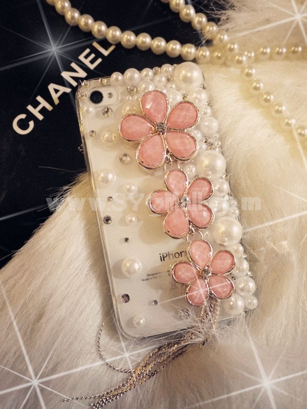 Romantic Cherry Blossom Tassel Protect Cover Phone Case for Apple iPhone 6 / 6 Plus 
