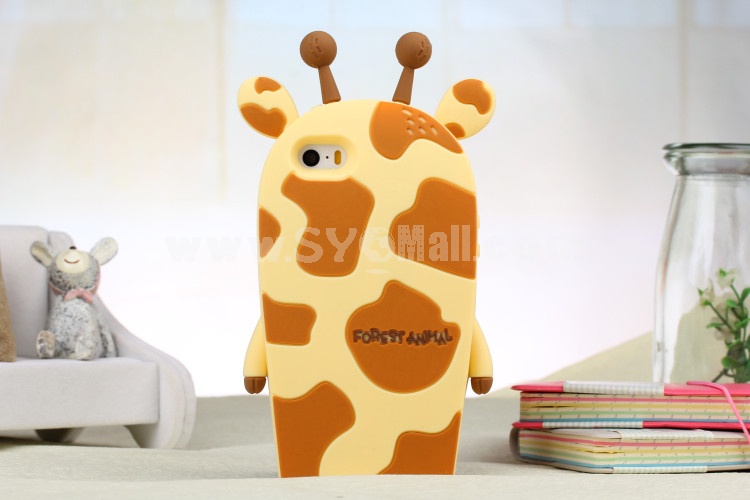 Cartoon Sika Deer Silica gel Protection Cell Phone Cases for Apple iPhone 6 / 6 Plus 