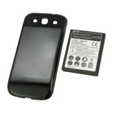 Wholesale - 4300mAh Rechargeable Battery Replacement + Back Cover Case Black for Samsung Galaxy S3 / i9300