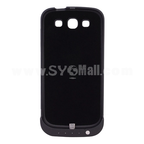 Portable 3200mAh Rechargeable External Power Bank/Battery & Hard Back Case for Samsung Galaxy S3 i9300-Black