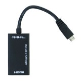 Wholesale - Modern Micro USB to HDMI MHL HDTV Adapters for Galaxy S2 I9100/HTC Sensation 4G/HTC Flyer/EVO 3D-Black