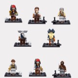 wholesale - Pirates of the Caribbean Block Mini Figure Toys Compatible with Lego Parts 8Pcs Set 515