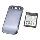 Wholesale - 4300mAh Rechargeable Battery Replacement + Back Cover Case Silver Grey for Samsung Galaxy S3 / i9300