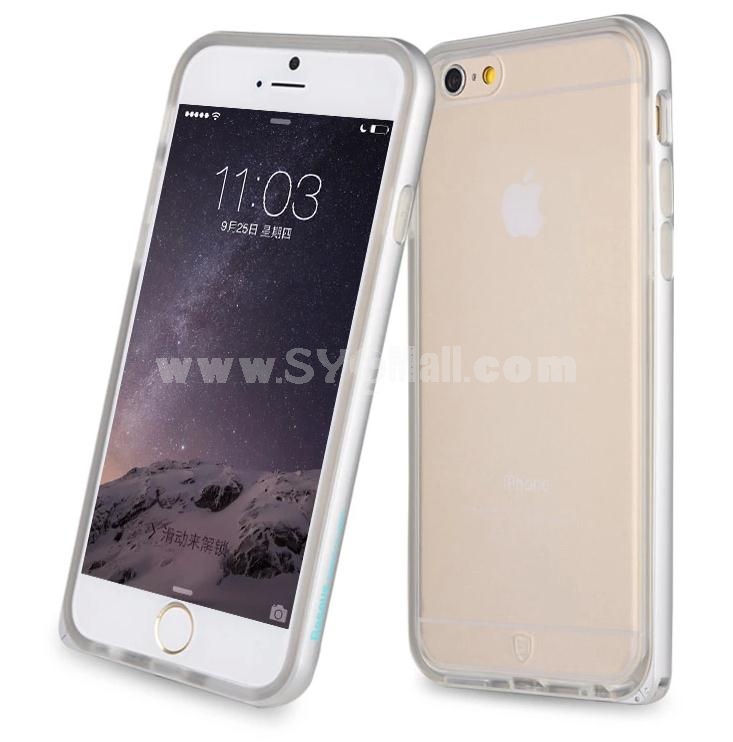 Basues Protection Cell Phone Cases Metal Frame Silicone Shell for Apple iPhone 6